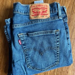 COPY - Men's Levi's 514 Denim Jean, Slim Straight, Size 34x30 (Repairable)